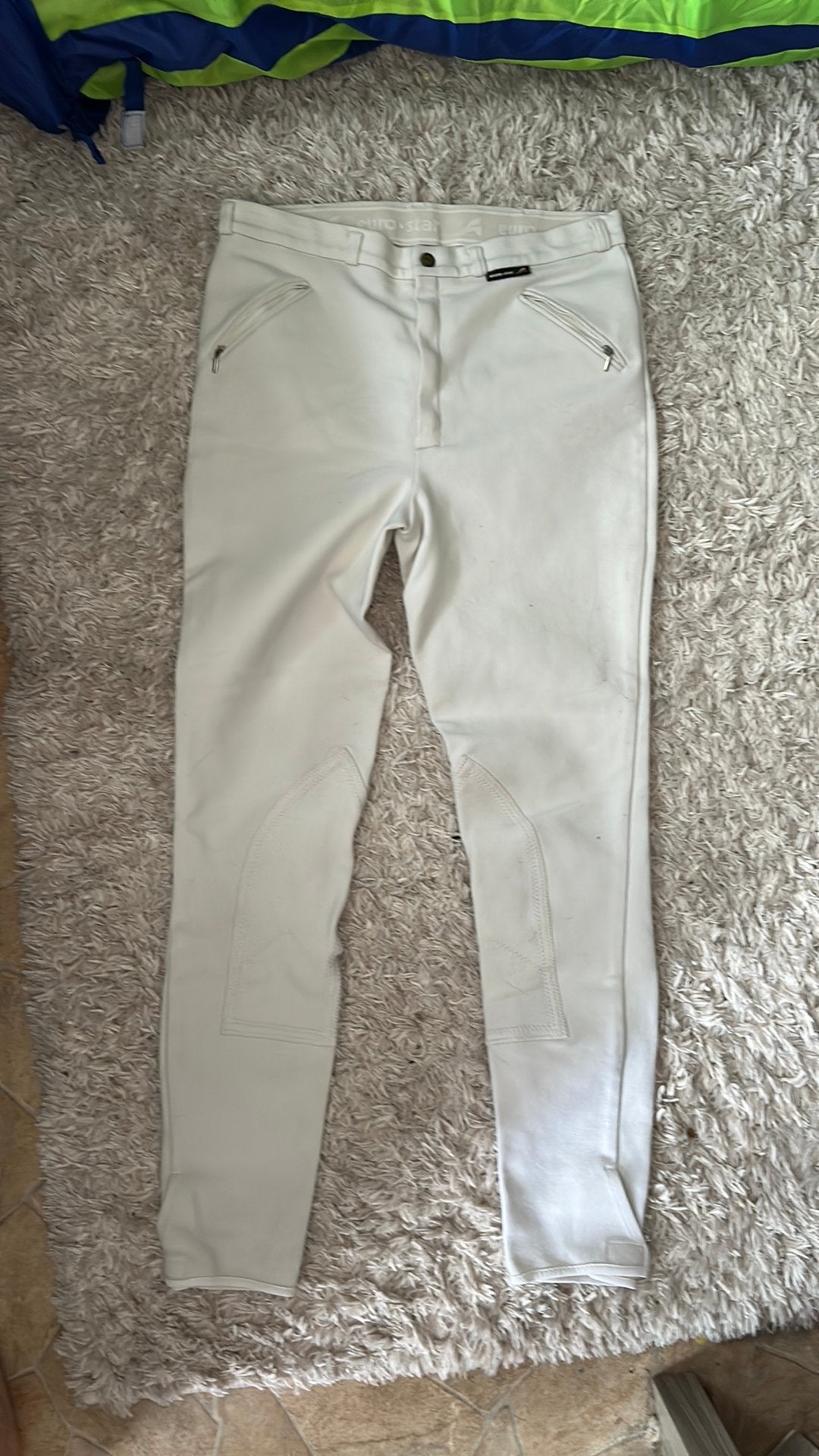 Heren paardrijdbroek wit maat 102 38/L (wedstrijd), Zo goed als nieuw, Heren, Dressuur, Onderkleding