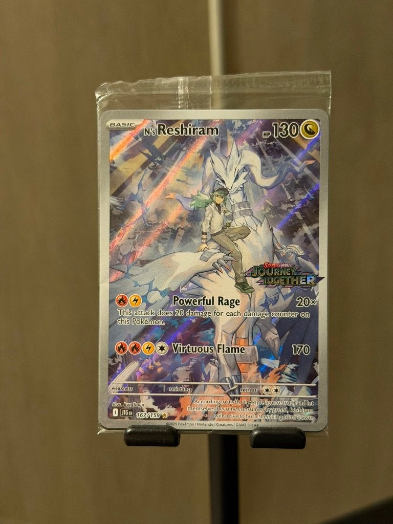 N's Reshiram 167/159 STAMPED Promo Journey Together SEALED, Verzenden, Nieuw, Losse kaart, Foil