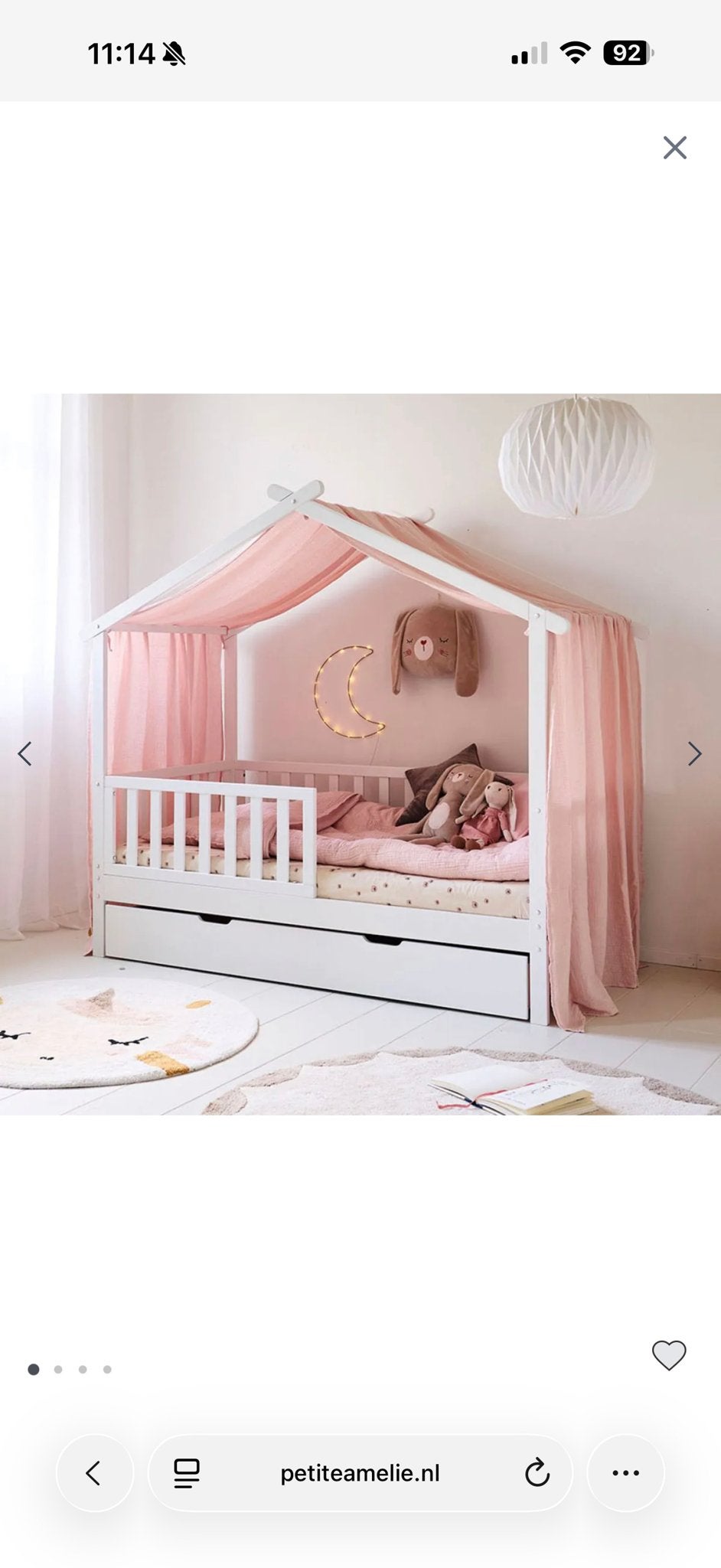 Lade en matras - Petite Amelie, Kinderen en Baby's, Ophalen, 70 tot 85 cm, Zo goed als nieuw, Matras