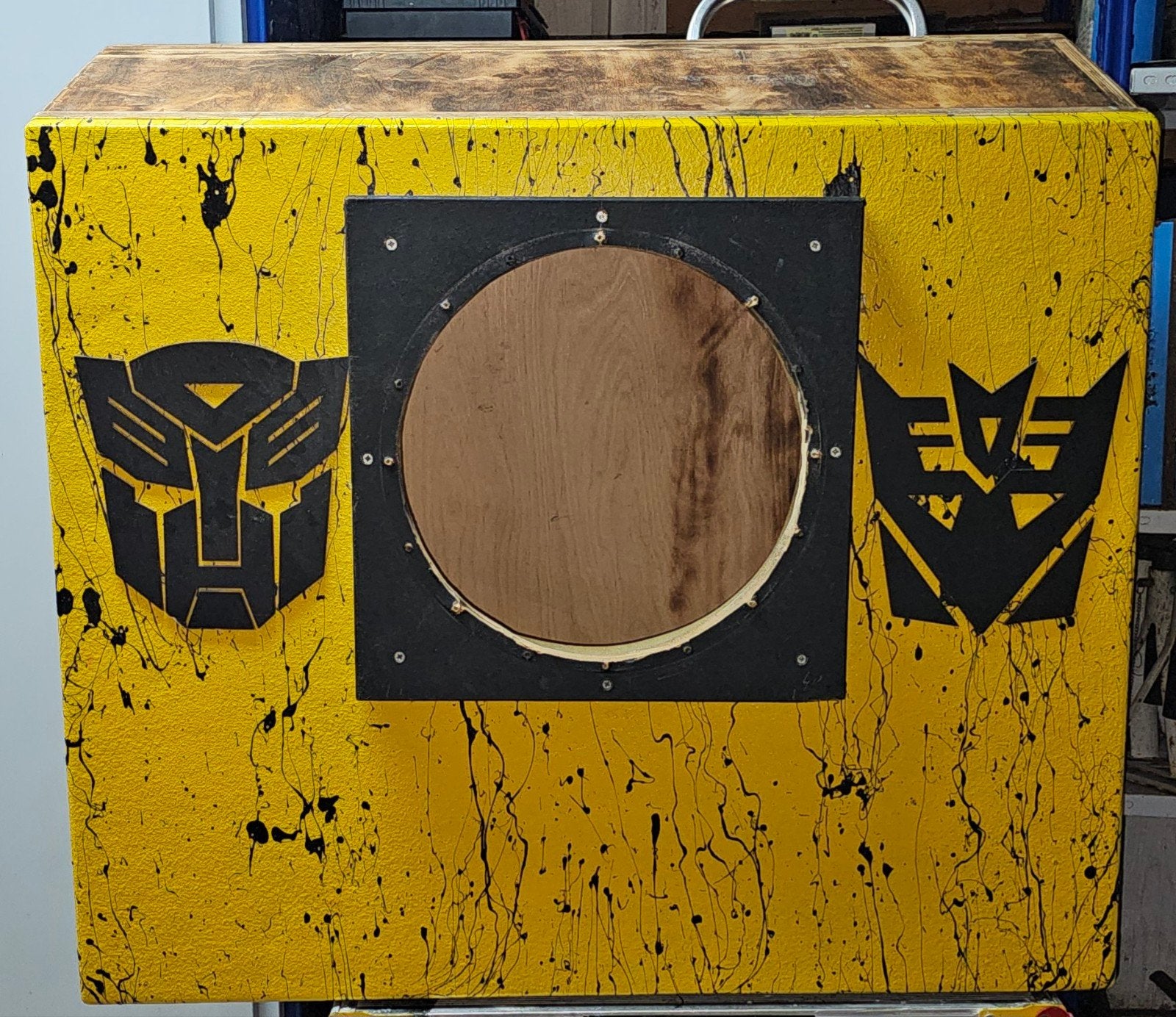 Subwoofer kist 15 inch - Transformers design, Ophalen, Gebruikt