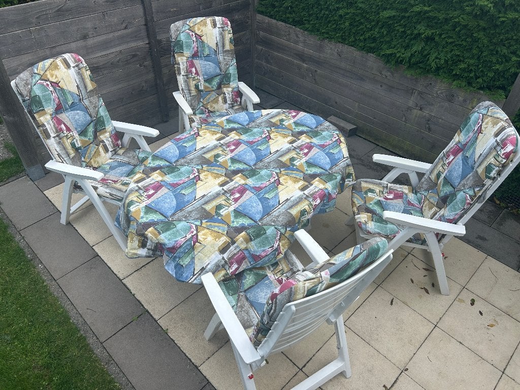 Kettler Capri Tuinset Oerdegelijke Wit Klassiek Pandi, Tuin en Terras, Tuinsets en Loungesets, Ophalen, 4 zitplaatsen, Kunststof