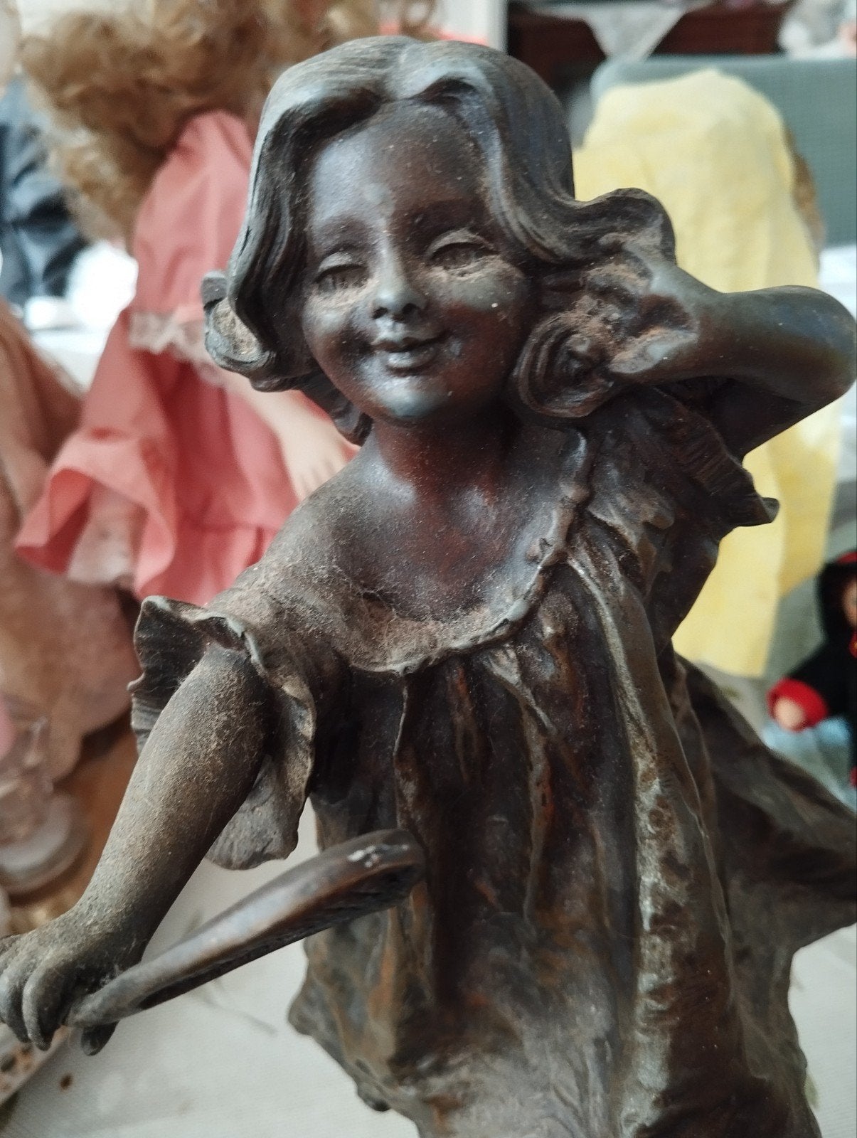 Antiek bronzen beeld kunstenaar Dubois, Antiek en Kunst, Ophalen of Verzenden