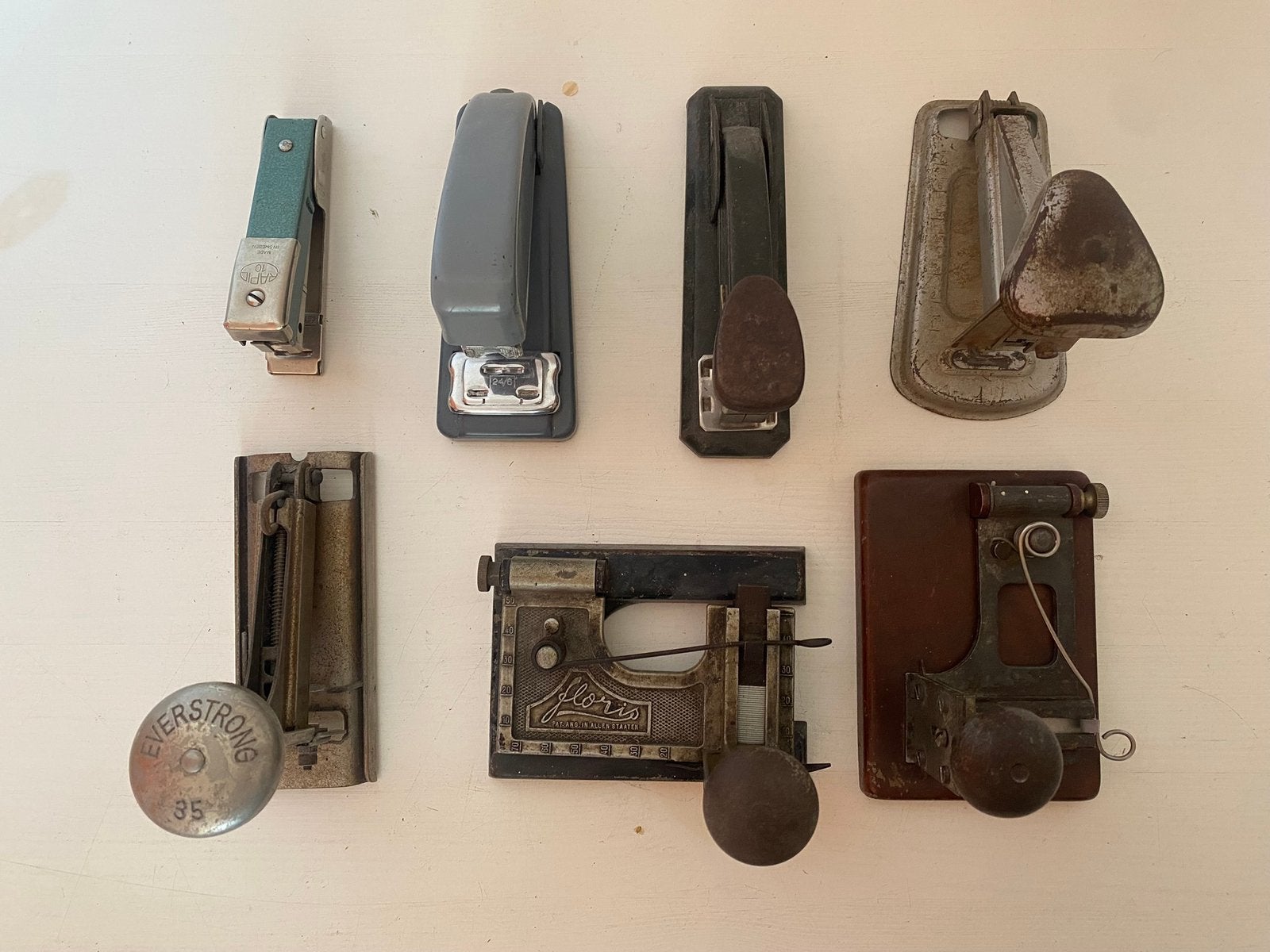Vintage nietmachines collectie - 7 stuks, Ophalen of Verzenden
