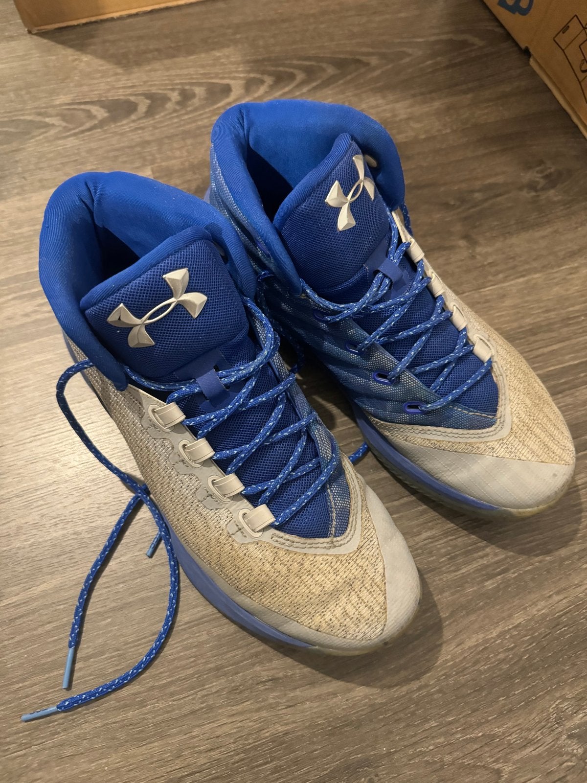 Under Armour Curry 3 basketbalschoenen - Blauw/Wit, Verzenden, Gebruikt, Schoenen