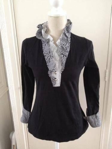 Dames Merk blouse zwart Cane & Cane, Ophalen of Verzenden, Zo goed als nieuw, Maat 38/40 (M), Zwart