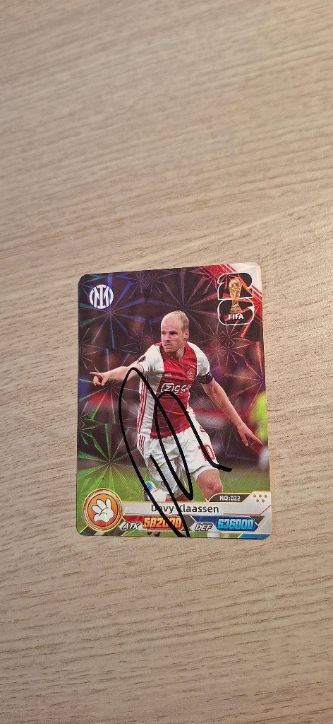 Trading Card met handtekening; Davy Klaassen # Ajax, Ophalen of Verzenden, Nieuw, Ajax, Spelerskaart