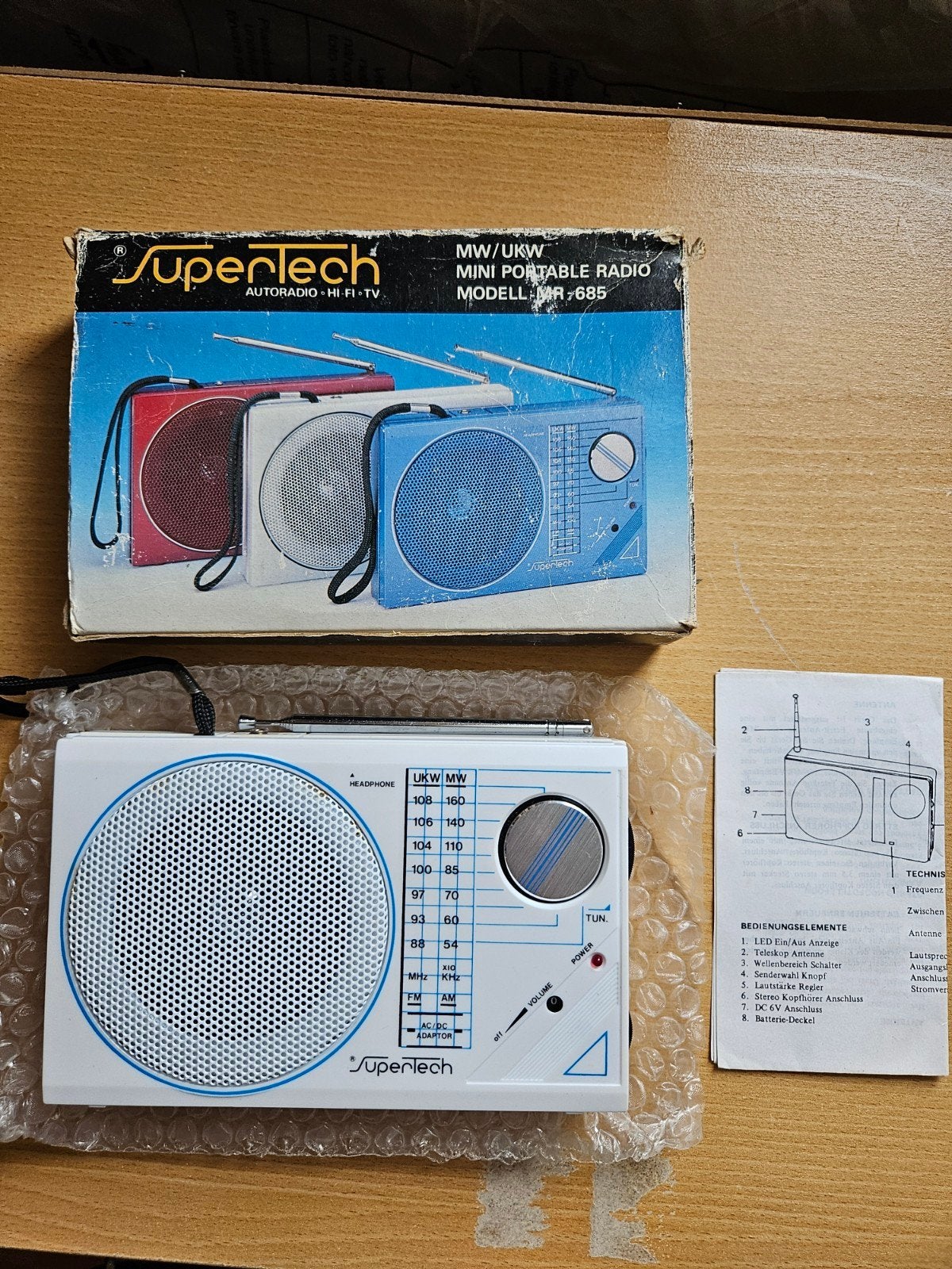 Supertech MR-685 Mini Draagbare Radio - Nieuw in Doos, Audio, Tv en Foto, Ophalen, Nieuw, Radio