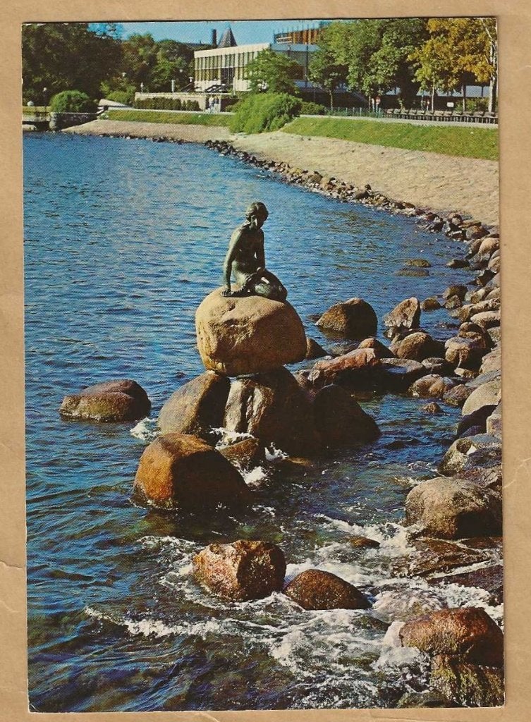 Ansichtkaart Kleine Zeemeermin Kopenhagen Denemarken, Ophalen of Verzenden, 1960 tot 1980, Gelopen, Overig Europa