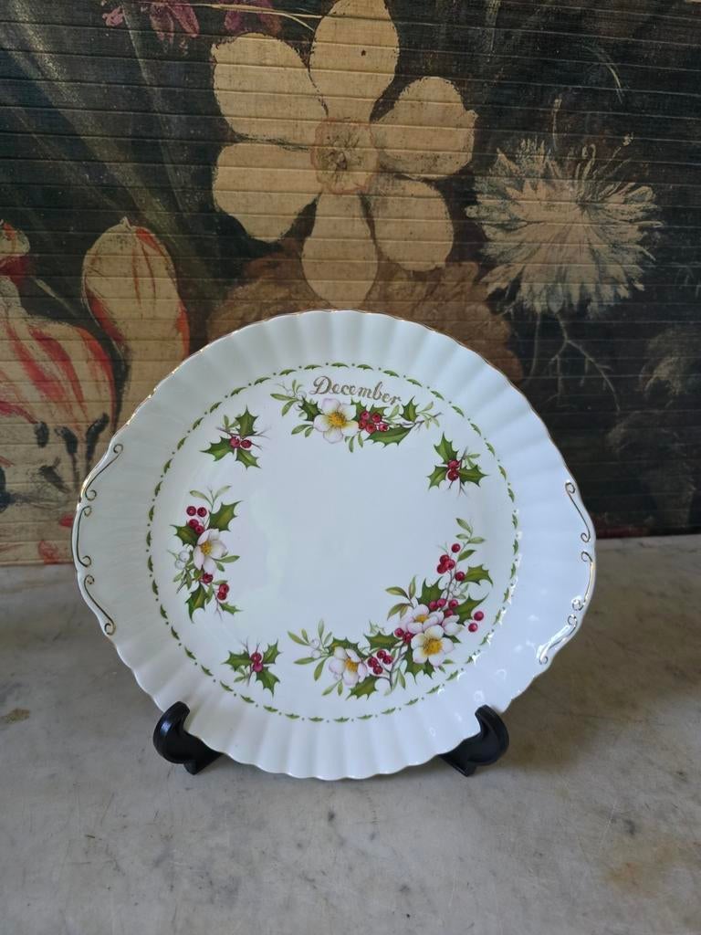 Royal Albert taartbord December, Antiek en Kunst, Ophalen of Verzenden