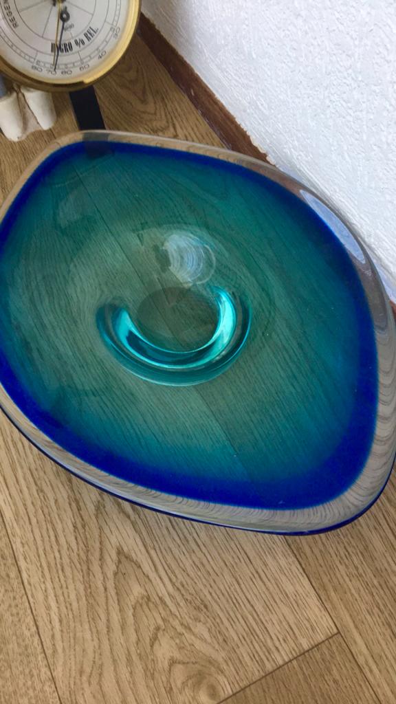 Grote murano schaal, Ophalen of Verzenden, Zo goed als nieuw, Rond, Glas