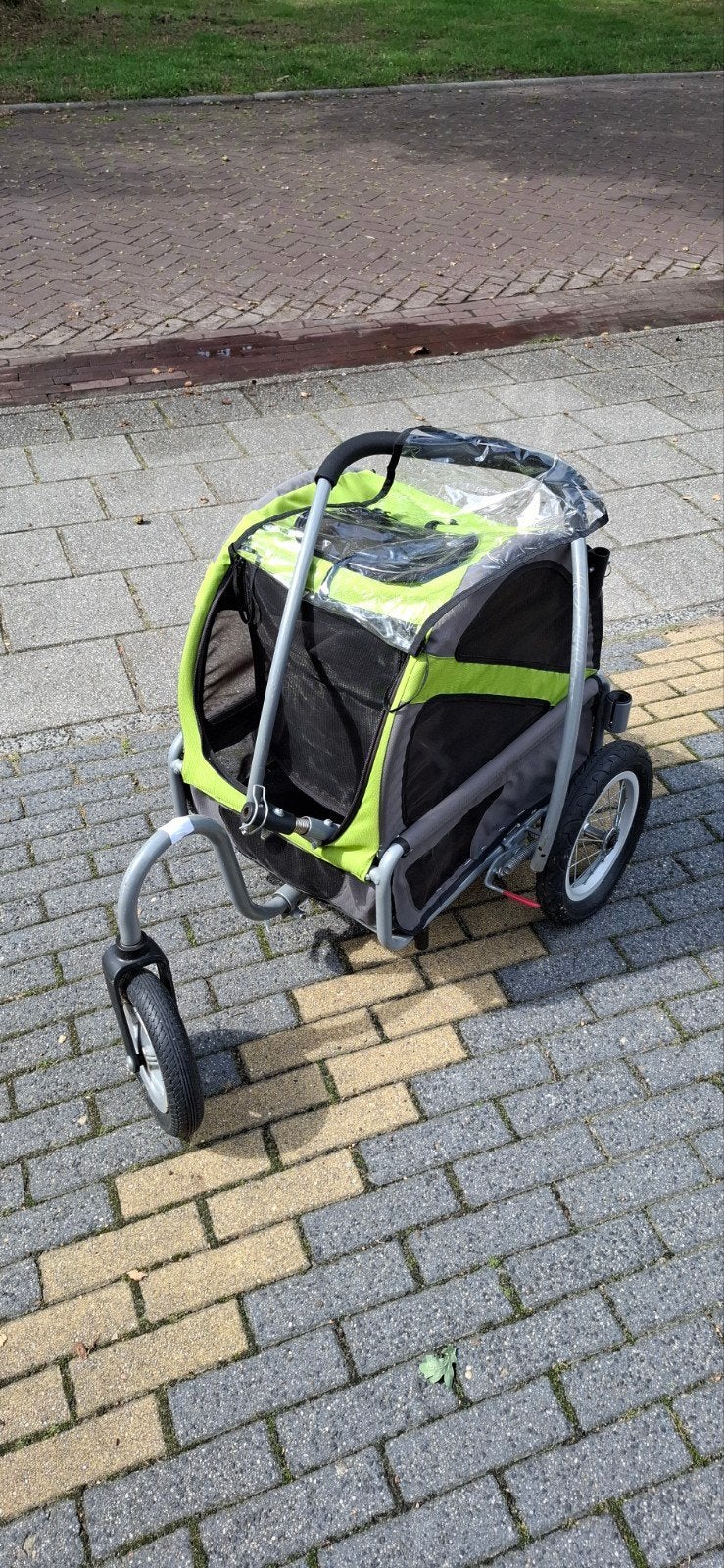 Hondenkar/fietskar - zijkant gerepareerd, Fietsen en Brommers, Fietsaccessoires | Aanhangers en Karren, Ophalen, Gebruikt, Hondenkar