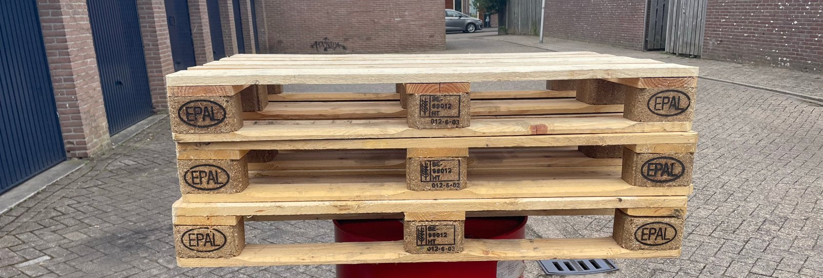Europallets nieuw 3x, Ophalen, Zo goed als nieuw, Minder dan 200 cm, Pallet