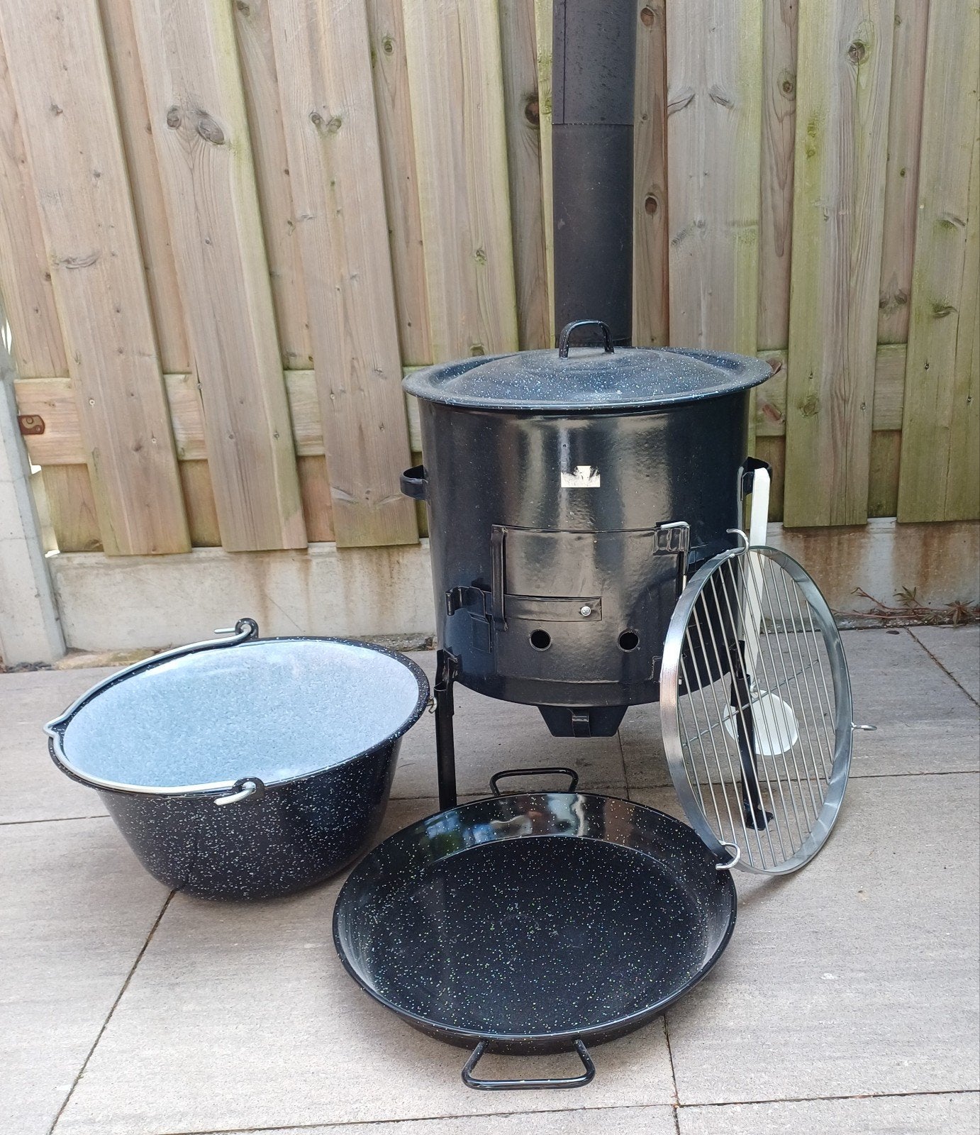 Hongaarse kookkachel stookkachel, Tuin en Terras, Tuinhaarden, Ophalen, Nieuw