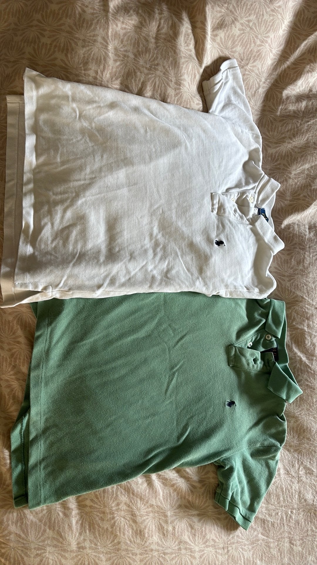 Polo Ralph Lauren Poloshirts 2 stuks Groen en wit, Kinderen en Baby's, Kinderkleding | Maat 134, Ophalen of Verzenden, Jongen