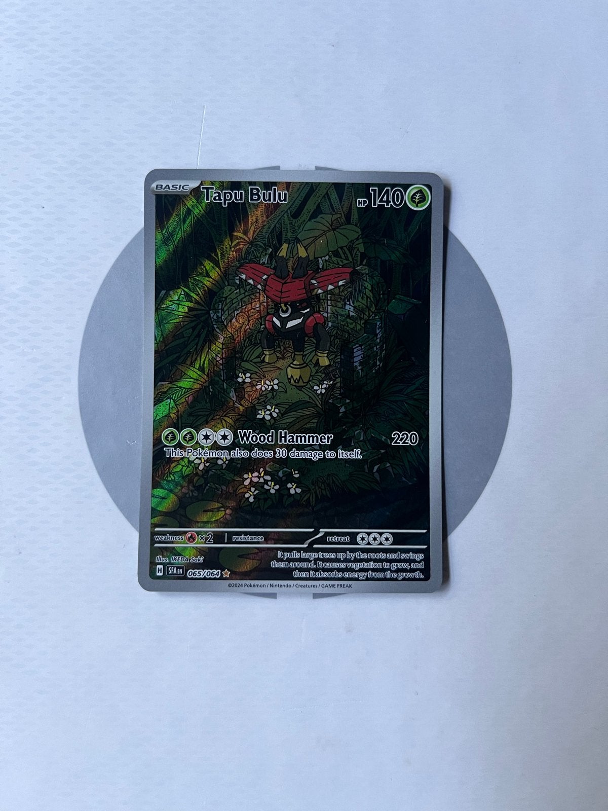Tapu Bulu Pokémon Kaart - Full Art, Ophalen of Verzenden, Zo goed als nieuw, Losse kaart, Foil