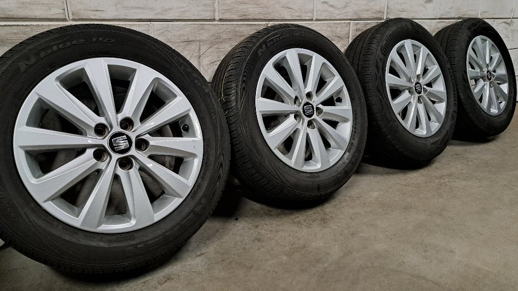 Lichtmetalen velgen Seat Ibiza Polo Fabia Rapid 185/60/15, Auto-onderdelen, Banden en Velgen, Gebruikt, 15 inch, Banden en Velgen