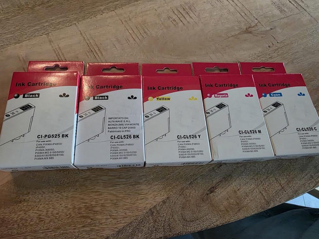 Complete inktcartridge set voor Canon printers, Ophalen of Verzenden