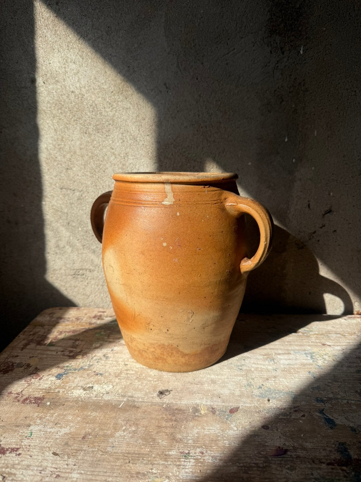 Franse gres pot met 2 oren, Ophalen of Verzenden
