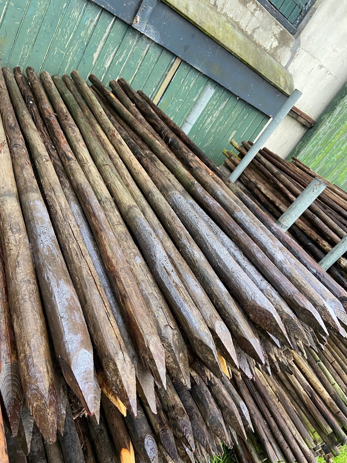ZGAN Weidepalen 6-7cm x 200cm lang, Ophalen, Zo goed als nieuw, 250 cm of meer, Palen