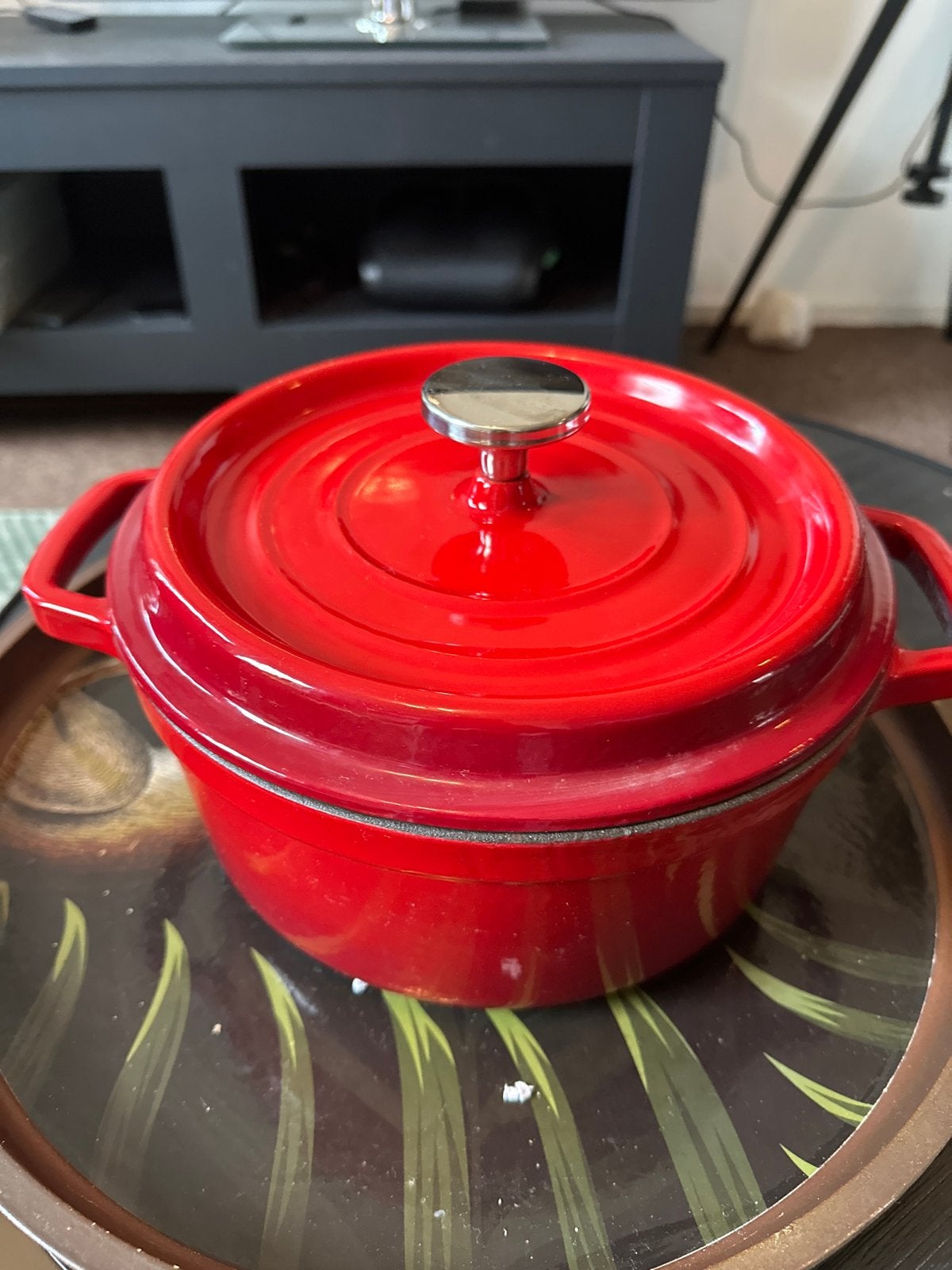 Flink Gietijzeren Braadpan - Rood, 3.5L, Huis en Inrichting, Keuken | Potten en Pannen, Ophalen of Verzenden, Zo goed als nieuw
