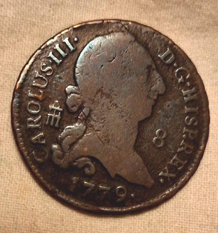 Unieke Spanje 8 Maravedís 1779 (Charles III), Verzenden, Overige landen