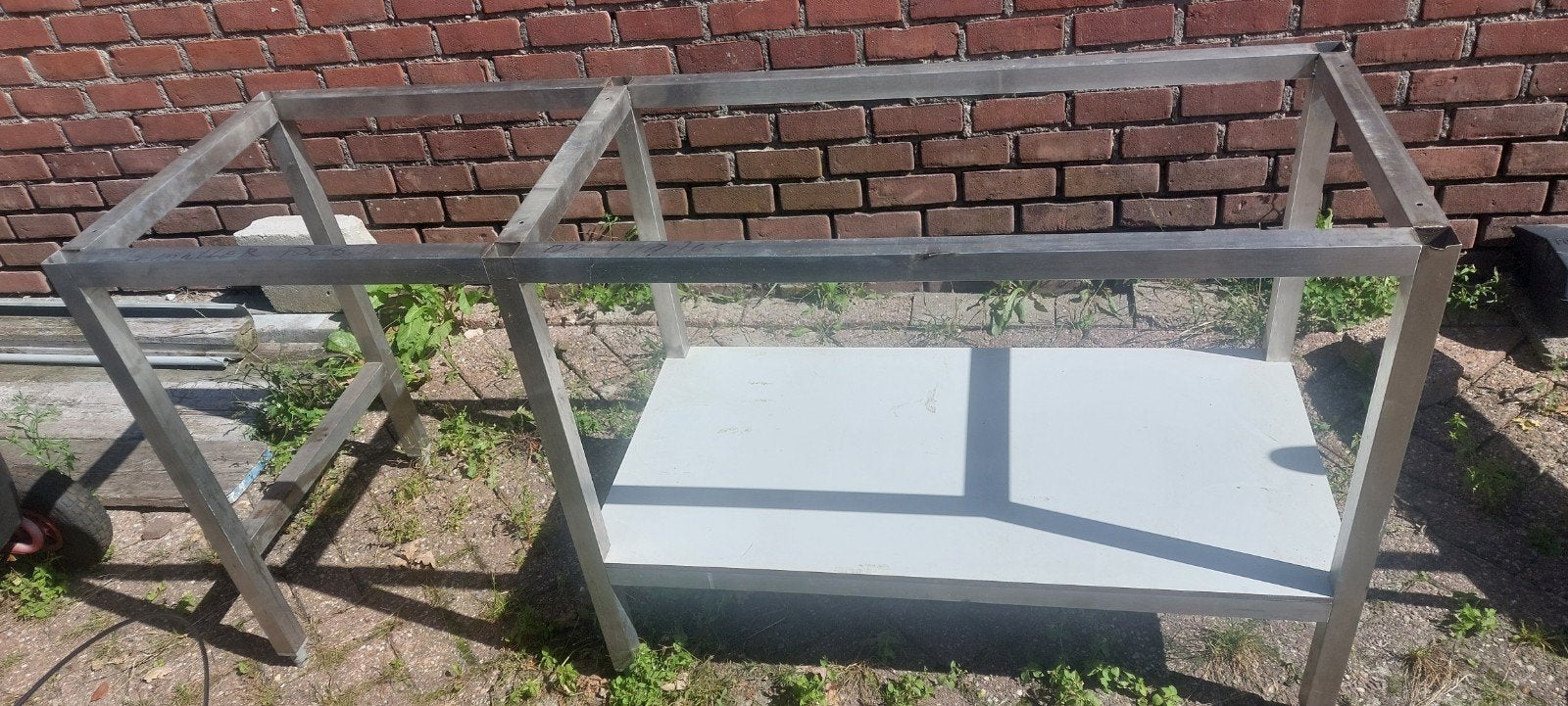 rvs frame/onderstel voor buitenkeuken of werkbank, Ophalen of Verzenden, Gebruikt, Rechthoekig, Metaal