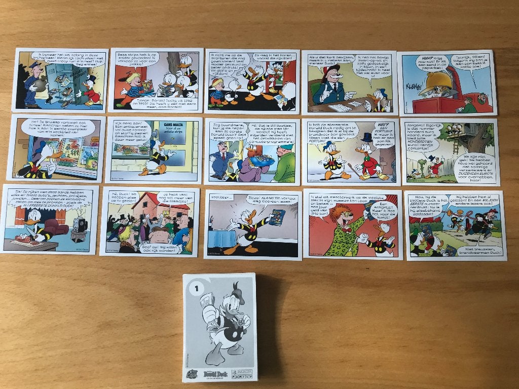 Donald Duck Panini plaatjes - 15 stuks + 1 extra, Ophalen of Verzenden, Nieuw, Strip of Tekenfilm
