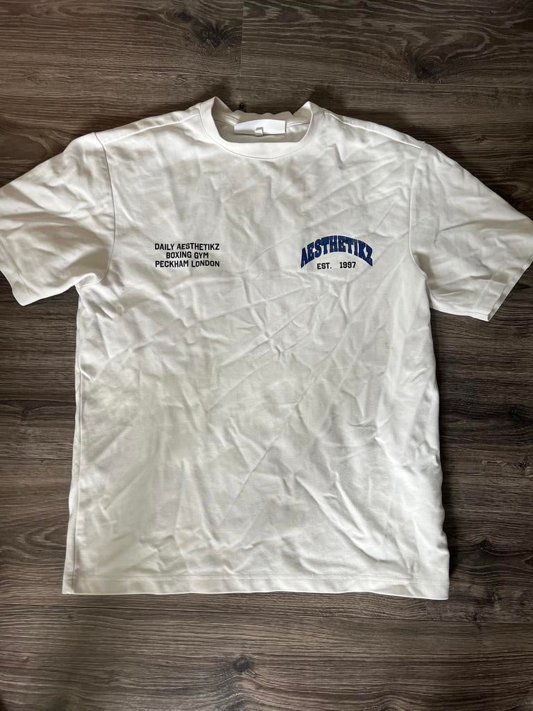 Wit Aesthetikz Boxing Gym T-shirt - Daily Aesthetikz, Ophalen of Verzenden, Gedragen, Maat 48/50 (M), Wit
