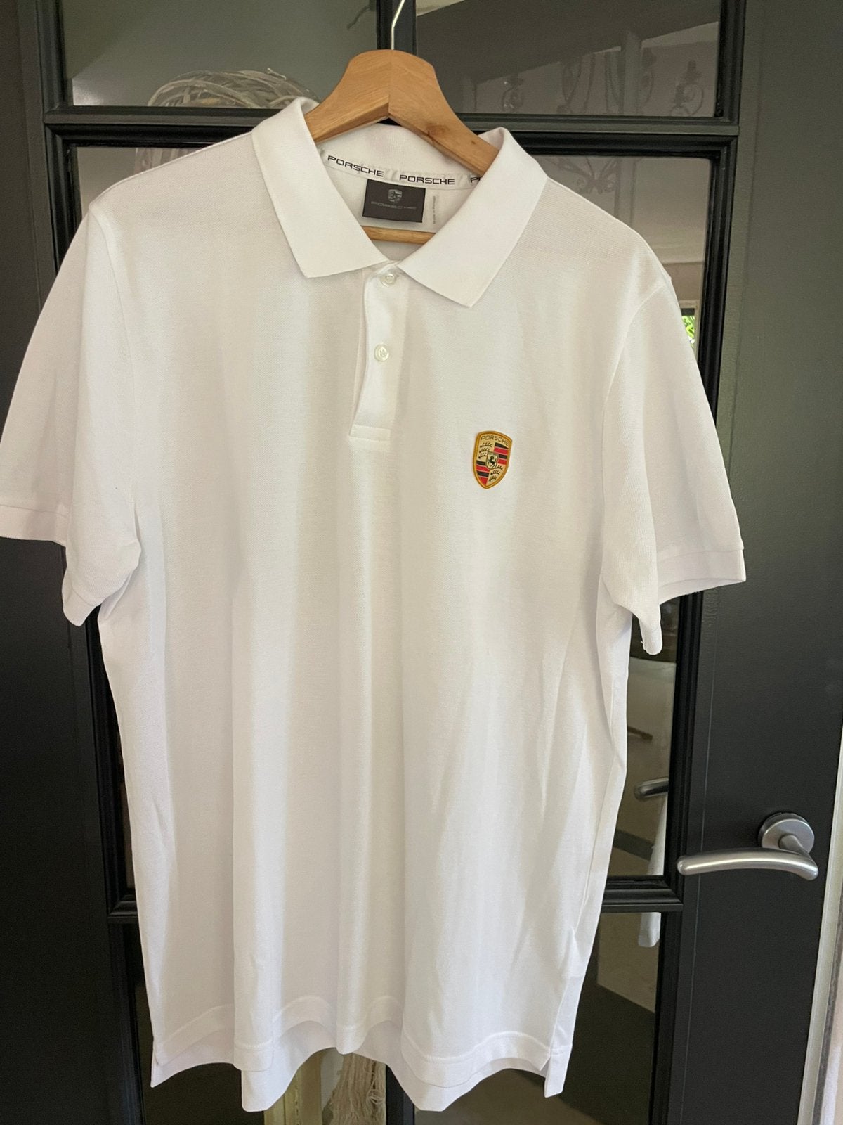 Porche piloshirt, Ophalen of Verzenden, Nieuw, Maat 56/58 (XL), Wit