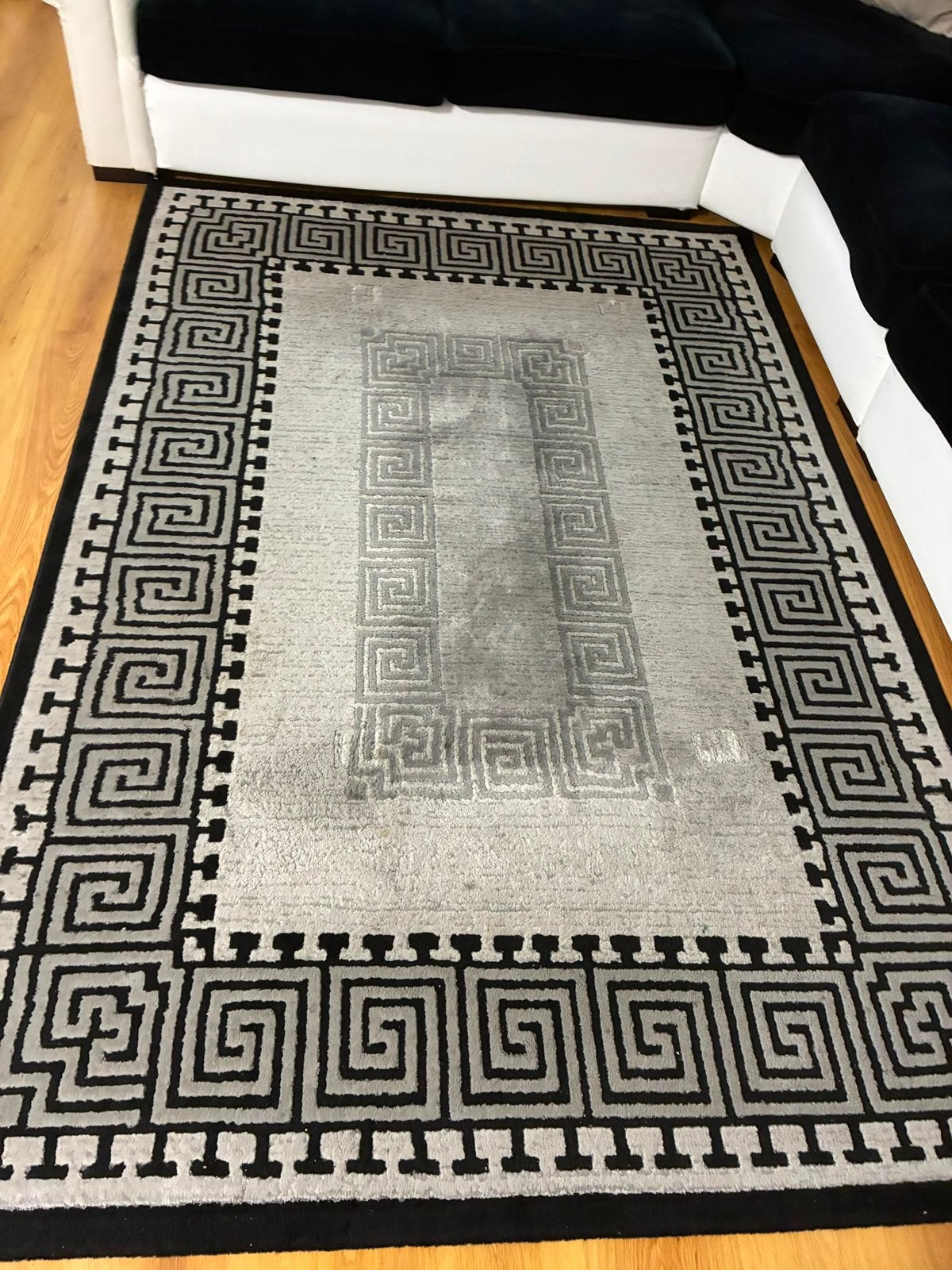 Vloerkleed, Huis en Inrichting, Stoffering | Tapijten en Kleden, Ophalen, Gebruikt, 200 cm of meer, Grijs