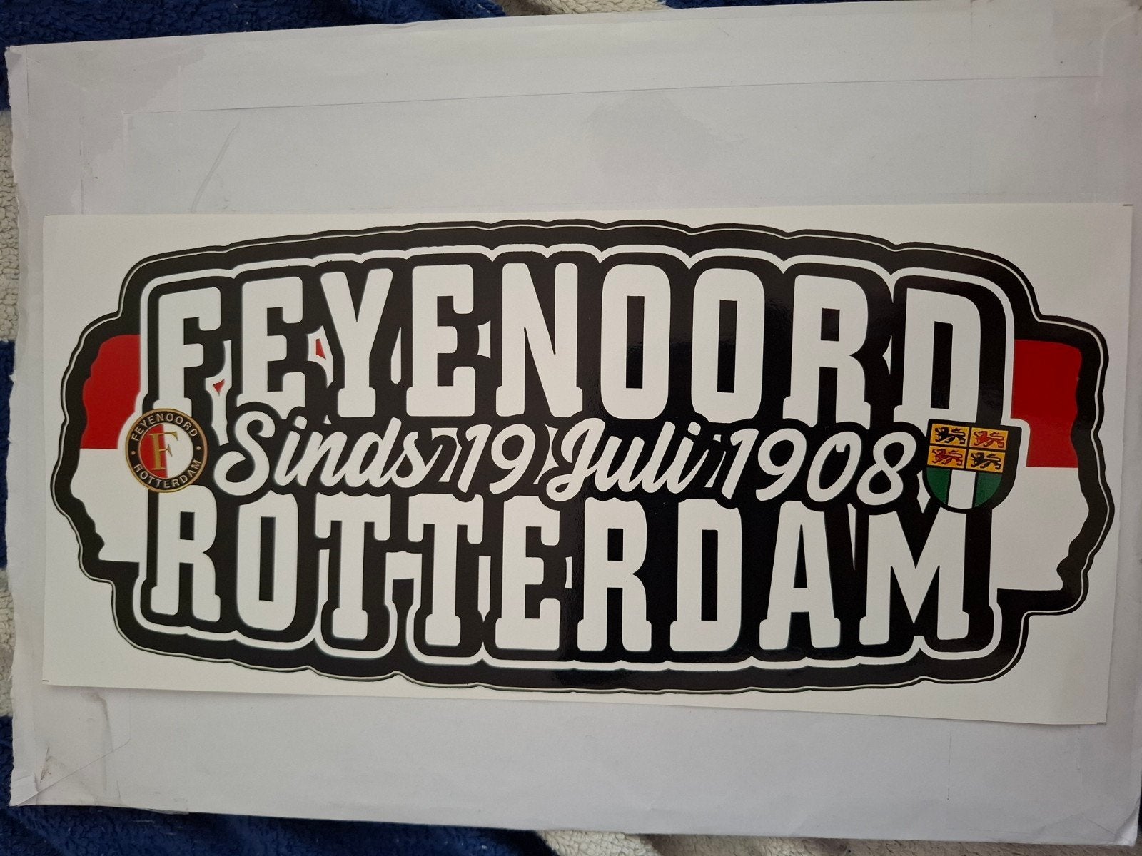 sticker A4 Feyenoord  19 juli 1908, Verzamelen, Ophalen of Verzenden, Nieuw, Sport
