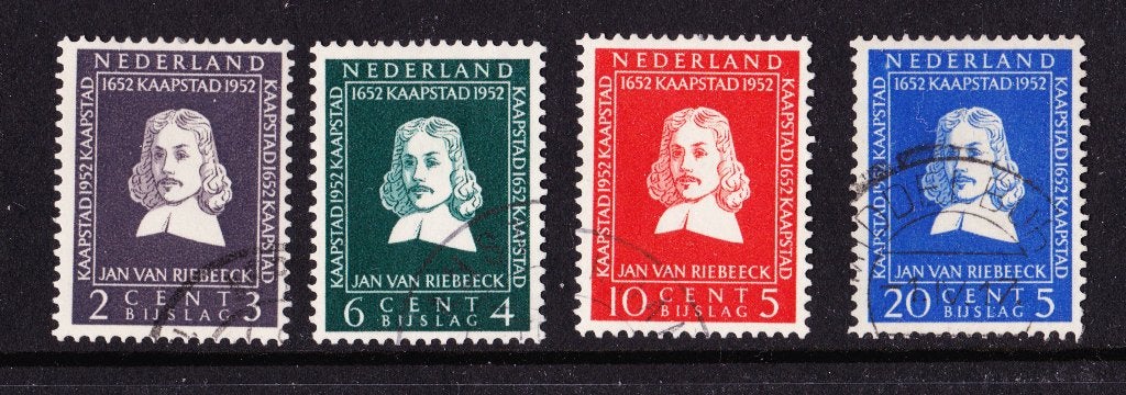 Nederland NVPH 578-581 gestempeld  2, Verzenden, Na 1940, Gestempeld