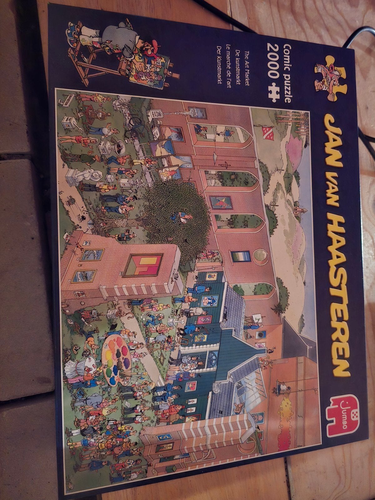 Jan van Haasteren  - De Kunstmarkt 2000 stukjes, Hobby en Vrije tijd, Denksport en Puzzels, Ophalen, Meer dan 1500 stukjes, Gebruikt