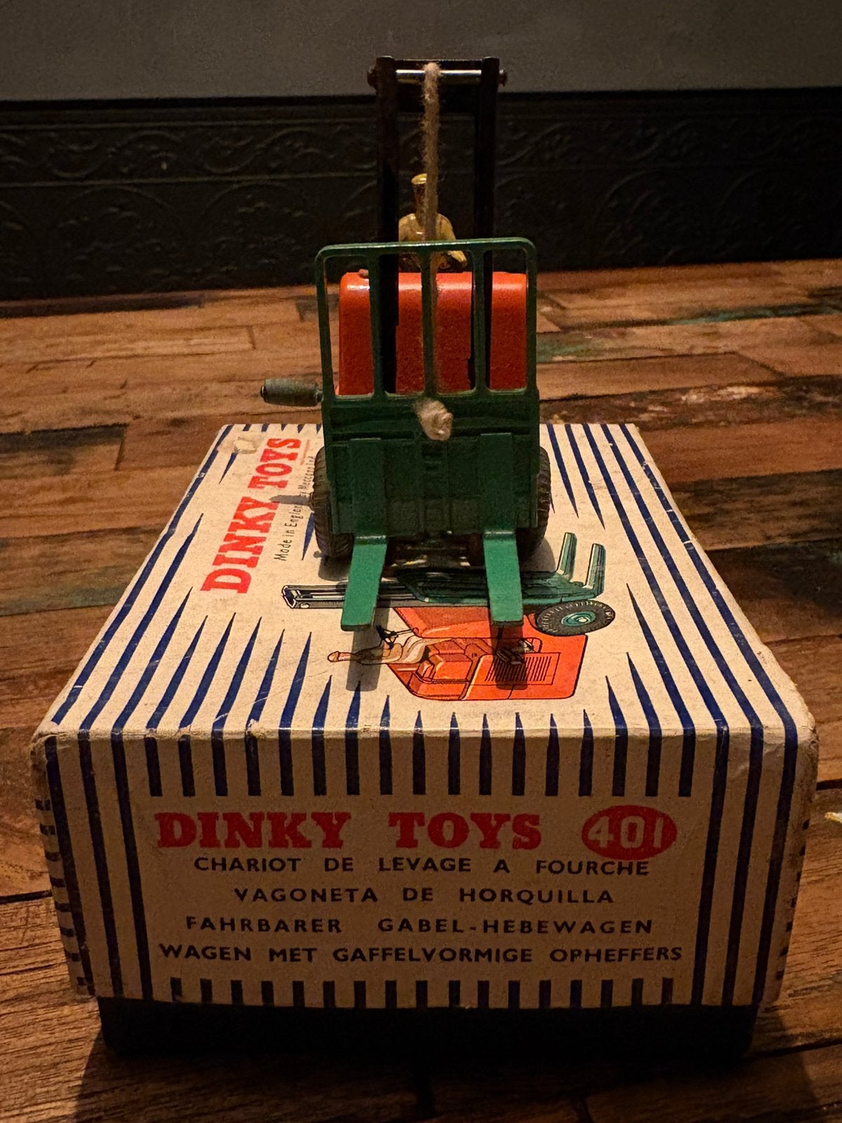 Dinky Toys 401 Coventry Climax Fork Lift + originele doos, Hobby en Vrije tijd, Ophalen of Verzenden, Zo goed als nieuw, Dinky Toys