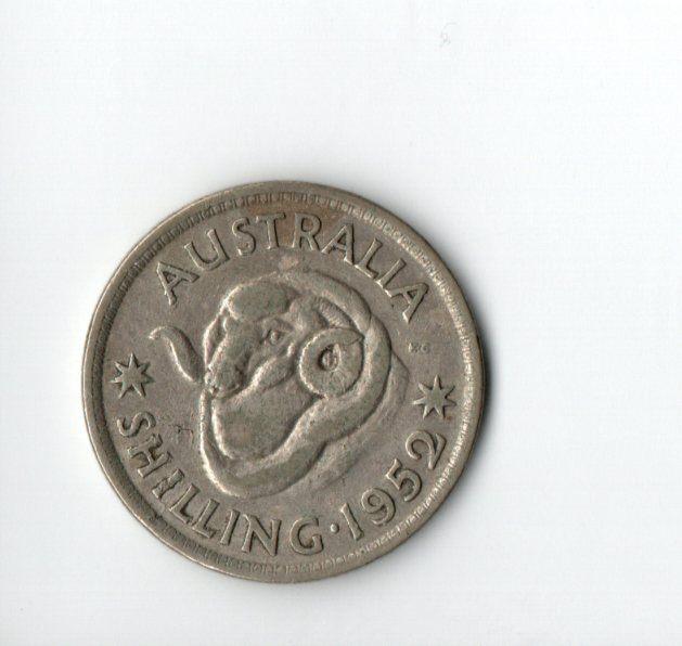Australië 1 Shilling 1952, Verzenden, Losse munt, Zilver