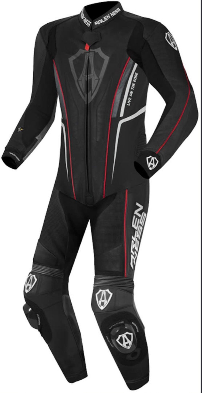 Arlen Ness Losail 1 delig motorpak, zwart/wit/rood leer, m54, Ophalen of Verzenden, Tweedehands, Heren, Overall