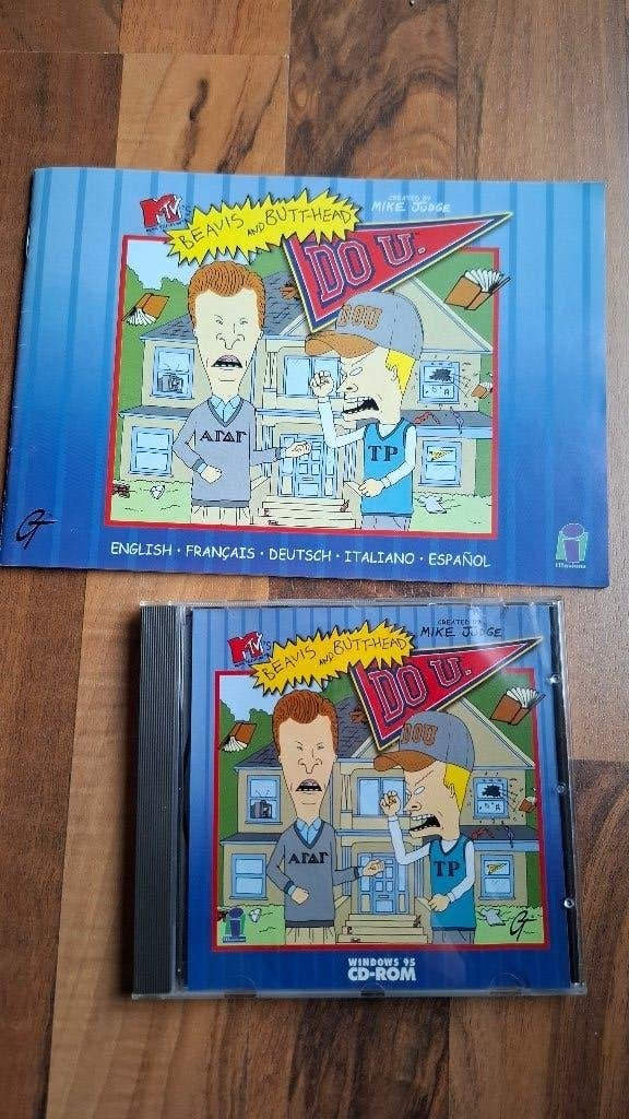 Beavis and Butthead Do U PC CD-Rom Big Box, Puzzel en Educatief, Gebruikt, 1 speler, Ophalen of Verzenden