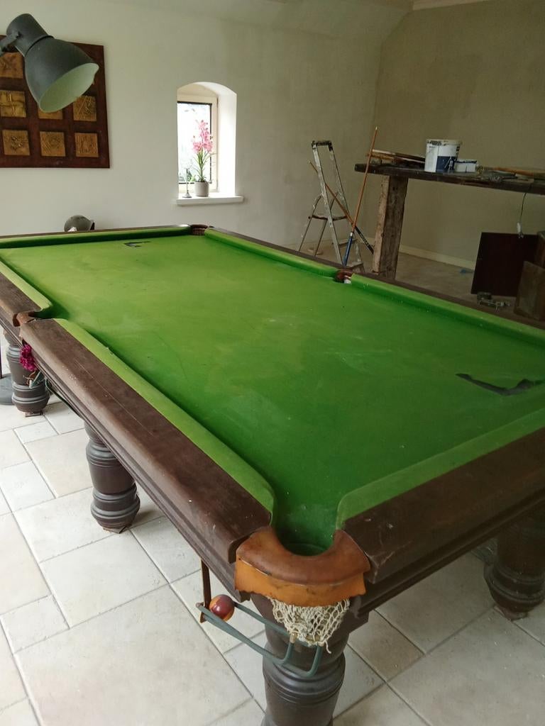 Antieke biljarttafel, Sport en Fitness, Ophalen of Verzenden