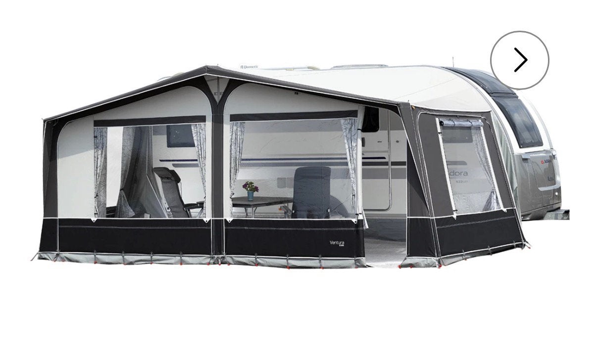 Ventura Teun Summerjoy Voortent A900/G16 met Gordijnenset, Caravans en Kamperen, Ophalen of Verzenden, Zo goed als nieuw, Tot en met 4