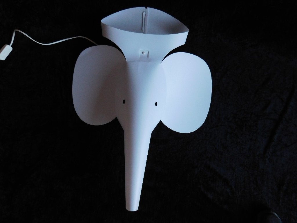Wandlamp olifant, design Ramin Razani Italy, Zzzoolight, afm, Kunststof, Gebruikt, Ophalen of Verzenden, Overige merken