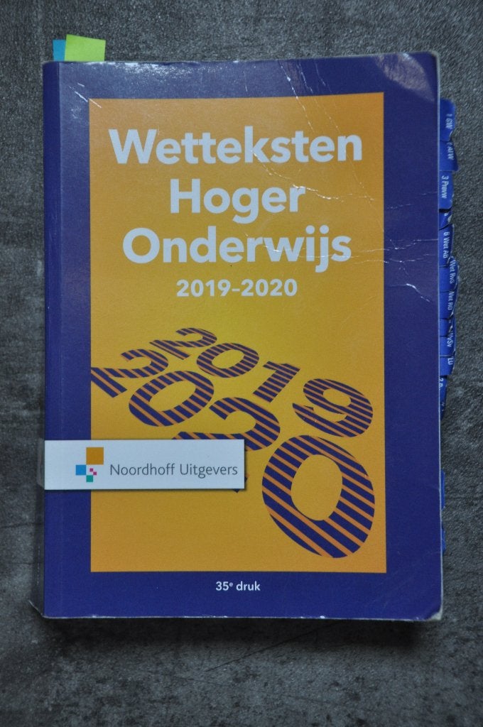 Wetteksten Hoger Onderwijs 2019-2020, Diverse auteurs, Zo goed als nieuw, Beta, HBO