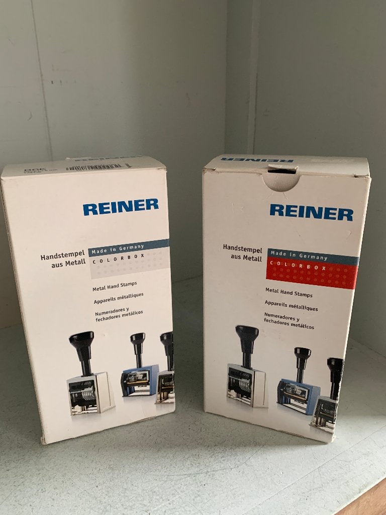 2x Reiner Handstempel Colorbox - Nieuw in verpakking, Hobby en Vrije tijd, Stempelen, Ophalen of Verzenden, Nieuw, Overige typen