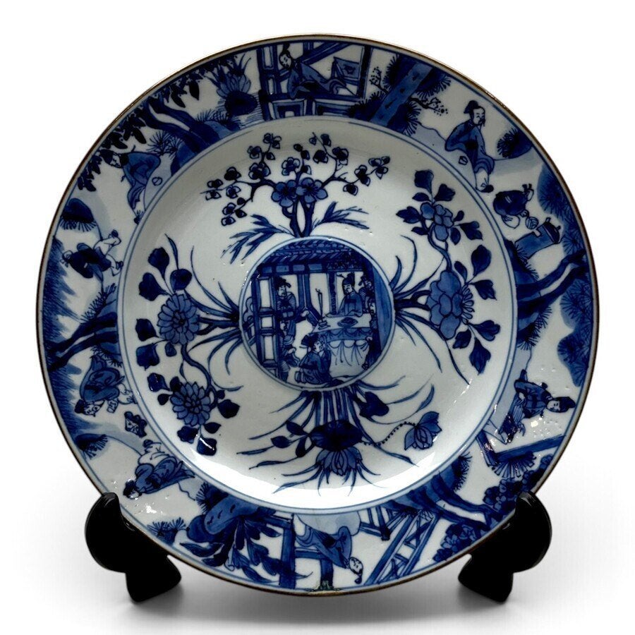 Chinees schotel, blauw-wit, late Kangxi periode (1662–1722)