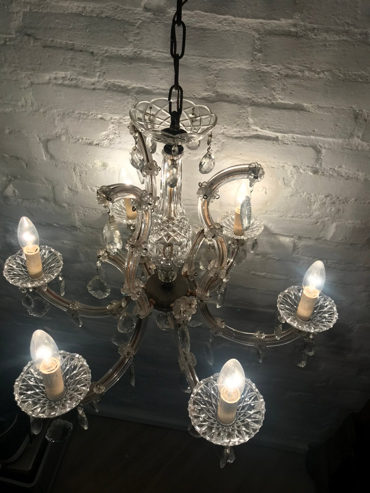 Kristallen lamp, Ophalen of Verzenden, Zo goed als nieuw