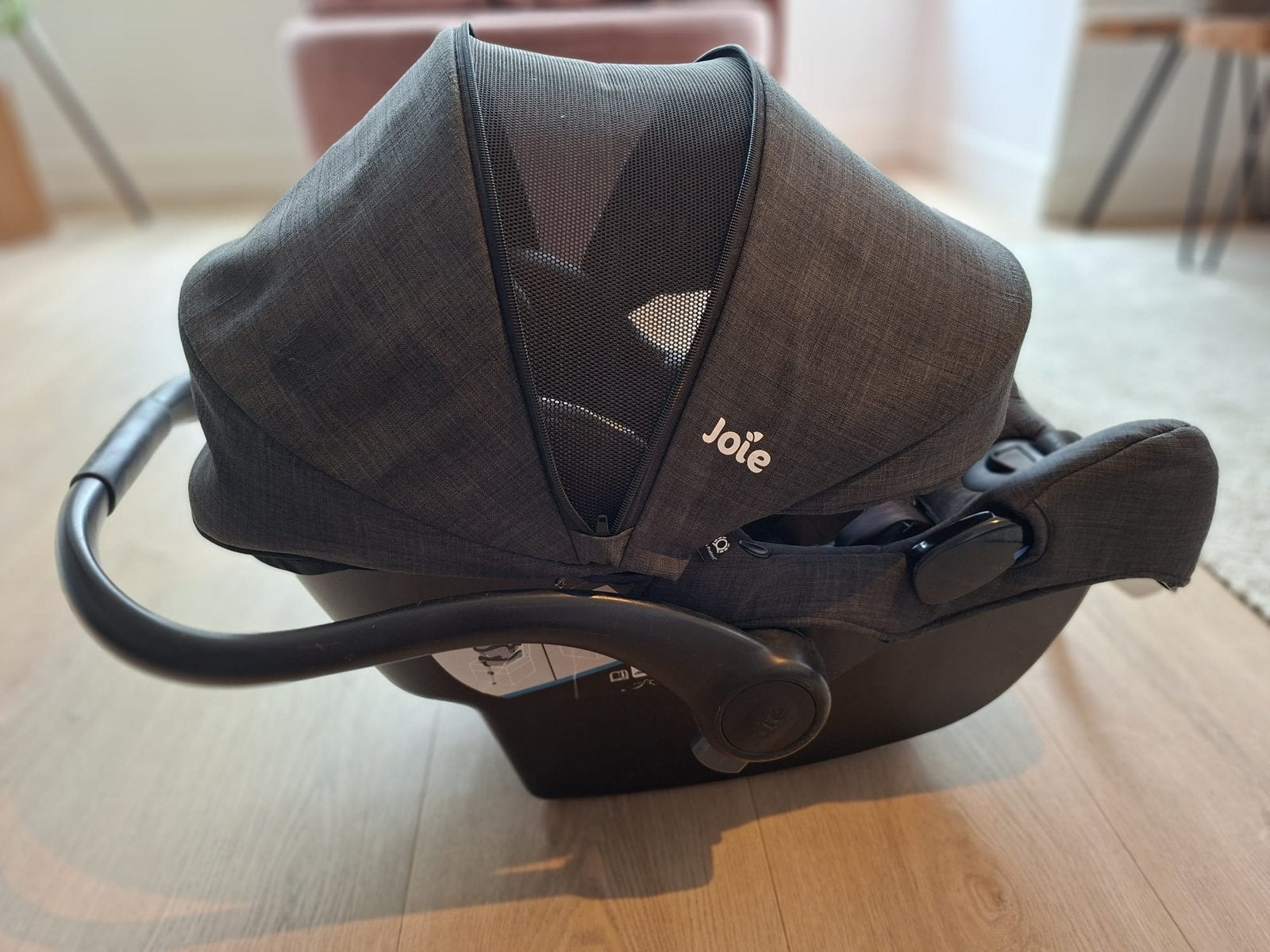 Maxicosi Joie I-gemm, incl. base. 2e base optioneel., Verstelbare rugleuning, Zo goed als nieuw, Isofix, 0 t/m 13 kg