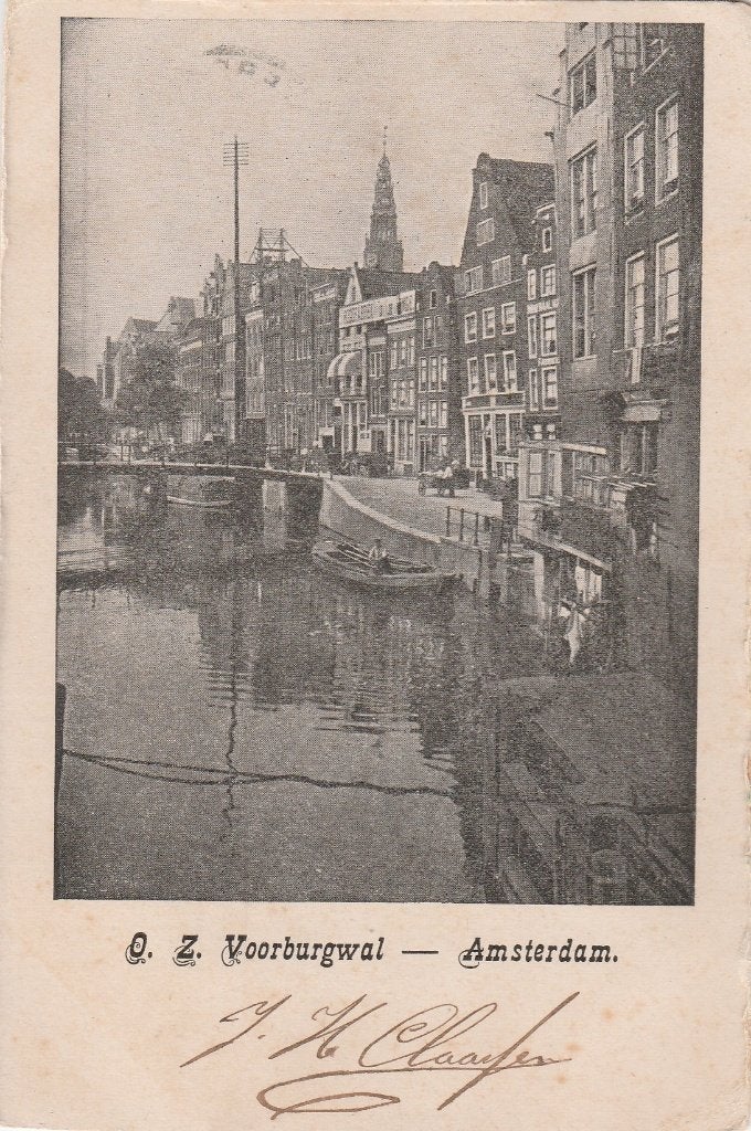 amsterdam- o.z. voorburgwal 1902, Ophalen of Verzenden, Voor 1920, Noord-Holland