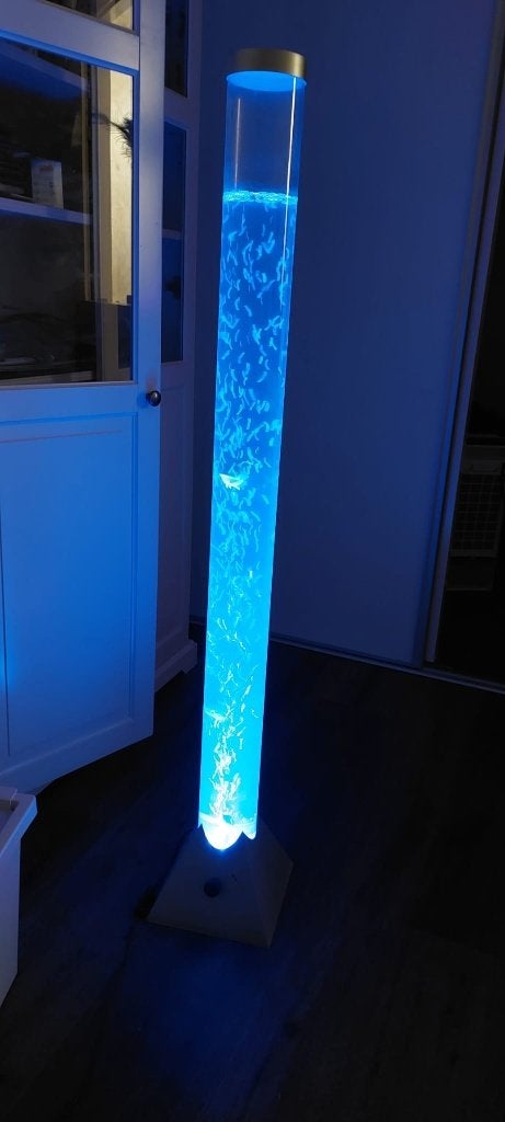 Gekleurde Water Vloerlamp, Ophalen, Gebruikt, Kunststof, 150 tot 200 cm