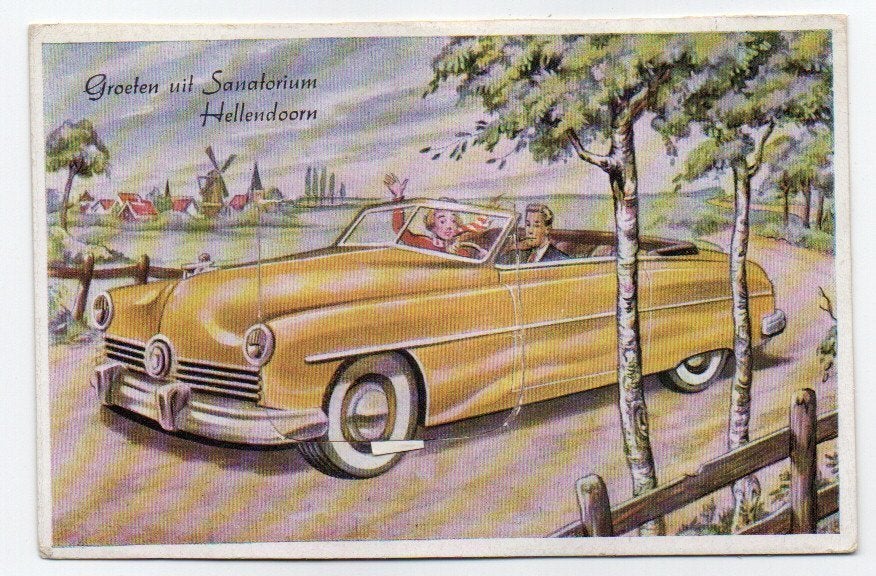 Leporello Groeten uit Sanatorium Hellendoorn (auto), Verzamelen, Ansichtkaarten | Nederland, Ophalen, 1940 tot 1960, Ongelopen