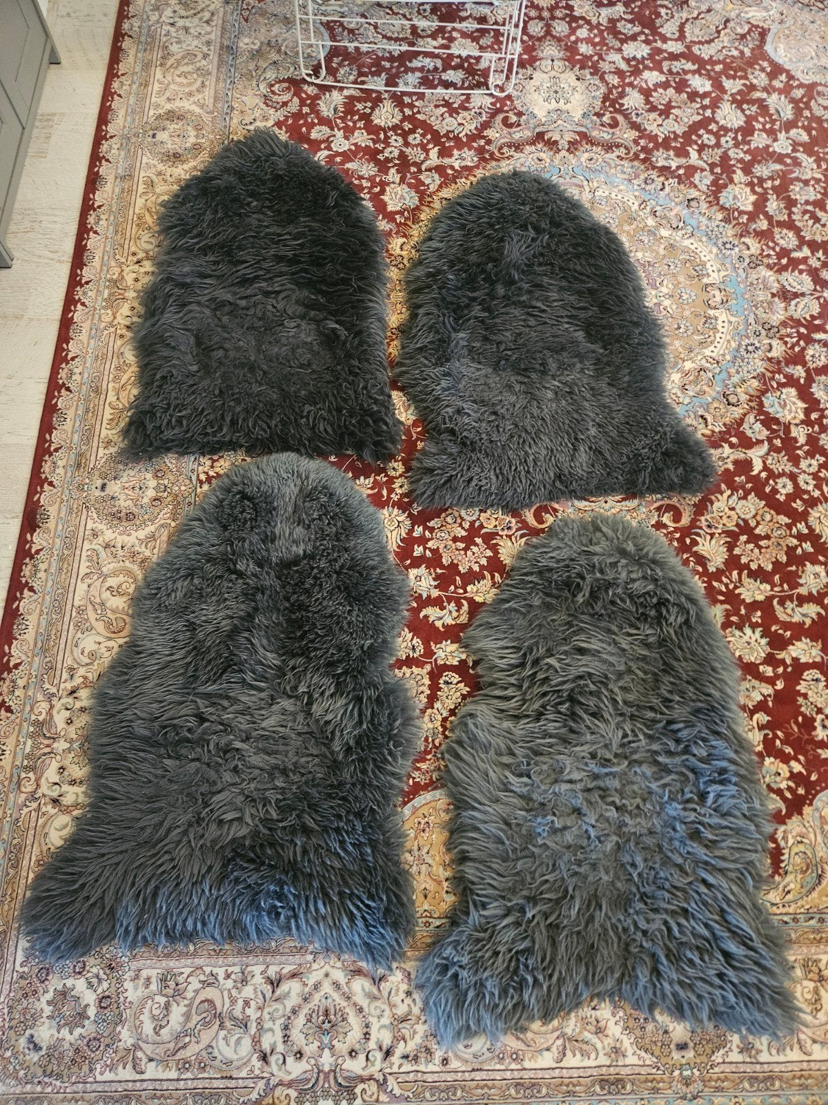 Set van 4 schapenvachten, Ophalen, Minder dan 50 cm, 50 tot 100 cm, Zo goed als nieuw