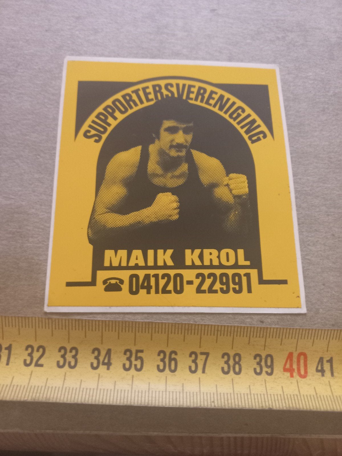 Sticker Supportersvereniging Maik Krol Bokser, Ophalen of Verzenden, Gebruikt, Sport